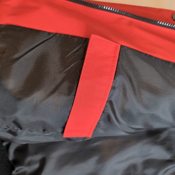 Alpinetek Short Down Red Fur-Trimmed Jacket - Picture 14 of 14